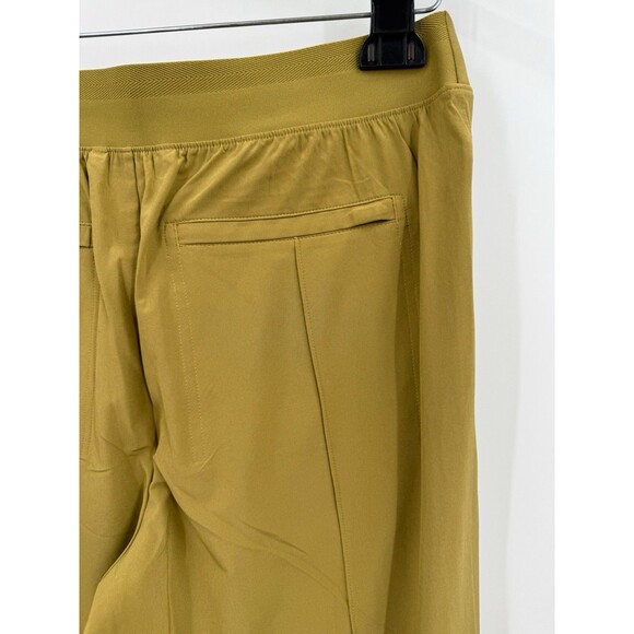 Athleta Brooklyn Heights Ankle Pants 8 Slim Travel Casual Mustard Mid Rise - Picture 6 of 11